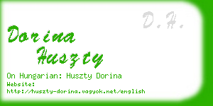 dorina huszty business card